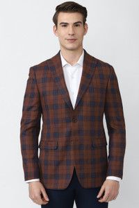 PETER ENGLAND Checkered Single Breasted Formal Men Blazer