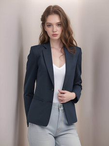 Rocksy Solid Single Breasted Formal Women Blazer