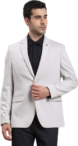 TURTLE Solid Single Breasted Casual Men Blazer