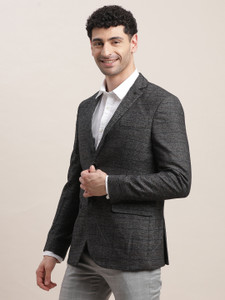 TURTLE Checkered Single Breasted Casual Men Blazer
