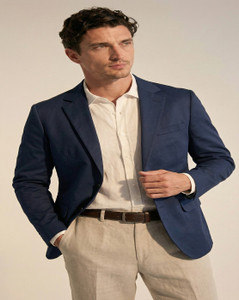 MOONXS Solid Single Breasted Formal Men Blazer