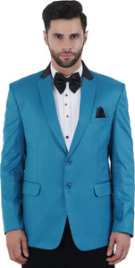 Yaqoot Solid Tuxedo Style Party Men Blazer