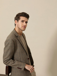 Mr Bowerbird Checkered Single Breasted Casual Men Blazer