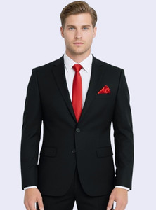 Blue Gent Solid Single Breasted Formal Men Blazer