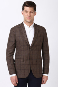 PETER ENGLAND Checkered Single Breasted Formal Men Blazer