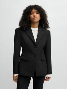 CADMON Solid Single Breasted Formal Women Blazer