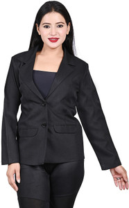 BLUEWEARS Solid Single Breasted Casual, Formal, Party, Festive & Wedding Women Blazer