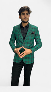 gargian master cut Checkered Single Breasted Formal, Party Men Blazer