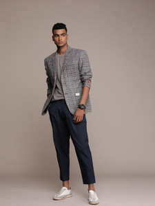 Mr Bowerbird Checkered Single Breasted Casual Men Blazer