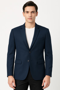 MensKlub Solid Single Breasted Casual, Formal Men Blazer