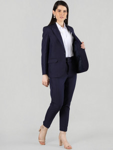 PP TRENDS Solid Single Breasted Formal Women Blazer