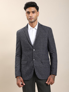 TURTLE Checkered Single Breasted Casual Men Blazer