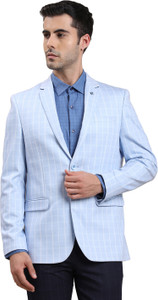 TURTLE Checkered Blue Men Blazer - Image 6