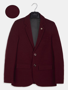 Charchit Solid Single Breasted Party Boys Blazer