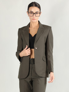 CHKOKKO Solid Single Breasted Casual Women Blazer