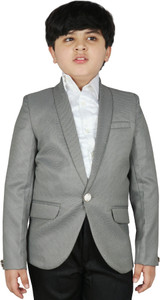 SG YUVRAJ Solid Single Breasted Festive & Wedding Boys Blazer