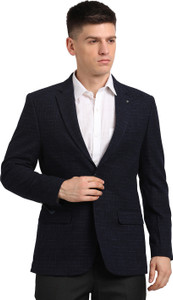 TURTLE Checkered Single Breasted Casual Men Blazer