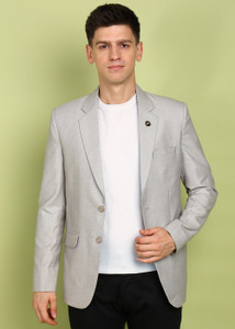 FUBAR Self Design Single Breasted Party Men Blazer