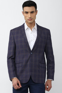 VAN HEUSEN Checkered Single Breasted Formal Men Blazer