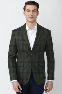 PETER ENGLAND Checkered Single Breasted Formal Men Blazer