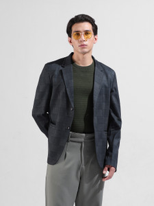 The Indian Garage Co. Checkered Single Breasted Formal Men Blazer