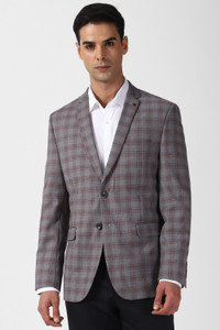 VAN HEUSEN Checkered Single Breasted Formal Men Blazer