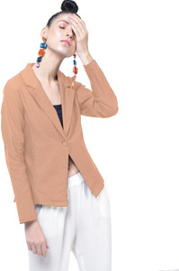 हृक्षिका फैशन महिला के लिए ब्लेजर सॉलिड कैजुअल सिंगल ब्रेस्टेड