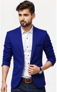 Darbar In Solid Single Breasted Casual, Formal, Festive & Wedding Men Blazer