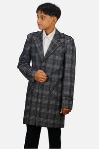 gargian master cut Checkered Single Breasted Casual Boys Blazer