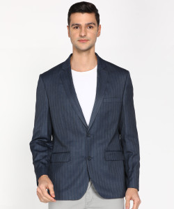 INDIAN TERRAIN Striped Single Breasted Casual Men Blazer