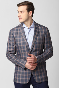 PETER ENGLAND Checkered Single Breasted Formal Men Blazer