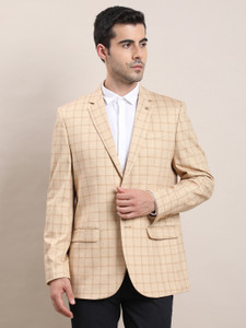 TURTLE Checkered Single Breasted Casual Men Blazer