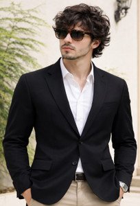 TINZ Solid Single Breasted Casual Men Blazer