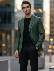 ASTHETIC Solid Single Breasted Party, Festive, Formal, Wedding, Casual Men Blazer