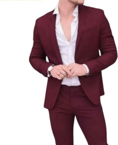 Men Style Solid Single Breasted Festive & Wedding, Formal, Party Men Blazer
