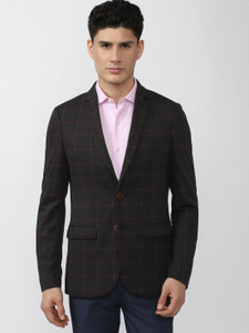 PETER ENGLAND Checkered Single Breasted Formal Men Blazer