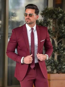 TRULYFEB Solid Single Breasted Casual, Festive, Festive & Wedding, Formal, Wedding, Party Men Blazer