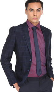 ARROW Checkered Single Breasted Casual Men Blazer
