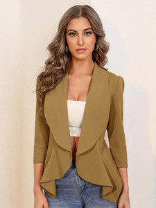 KOTTY Solid Single Breasted Formal Women Blazer