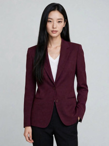 Rocksy Solid Single Breasted Casual Women Blazer