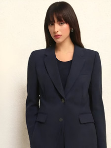 कदमों महिला के लिए ब्लेजर सॉलिड फॉर्मल सिंगल ब्रेस्टेड