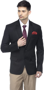 CONSUO Solid Single Breasted Party Men Blazer