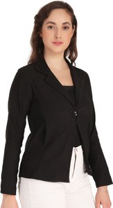 mdhav fashion Solid Single Breasted Casual Women Blazer