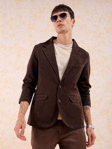 The Indian Garage Co. Solid Single Breasted Casual Men Blazer