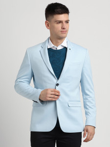 TURTLE Solid Single Breasted Casual Men Blazer