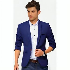 HUMJOLI MENS WEAR Solid Single Breasted Formal, Casual, Festive, Wedding Men Blazer