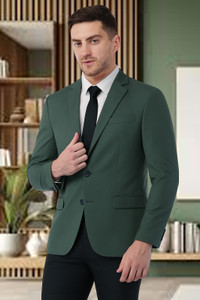 integration Solid Single Breasted Formal Men Blazer