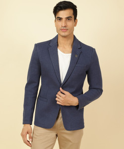 Fort Collins Solid Single Breasted Casual Men Blazer