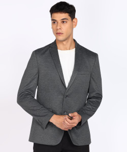 PETER ENGLAND Self Design Single Breasted Formal Men Blazer