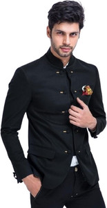 HUMJOLI MENS WEAR Solid Bandhgala Casual, Formal, Party, Festive & Wedding Men Blazer
